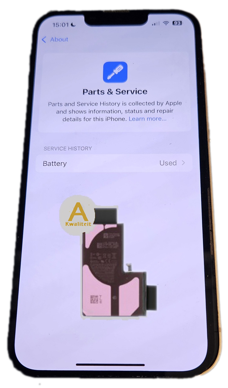 A-Kwaliteit hoge capaciteit batterij vanaf de iPhone 12 - origineel gebruikt