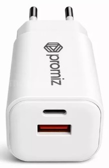 promiz 45 Watt DUAL snellader USB-A en USB-C - 30minutes-repair.nl 10+ jaar iPhone reparatiespecialist Deventer