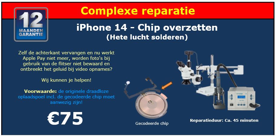 iPhone 14 chip overzetten - Hete lucht solderen