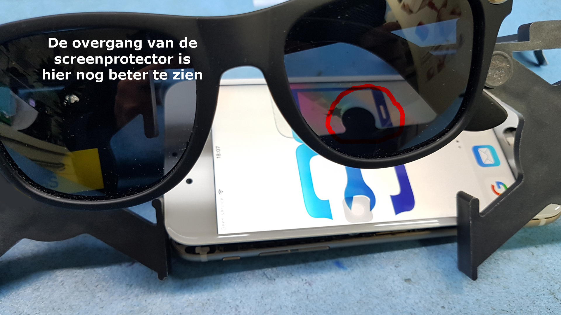 4 - Effect gepolariseerde bril bij een iPhone