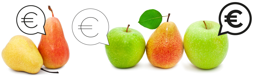 Appels met peren vergelijken