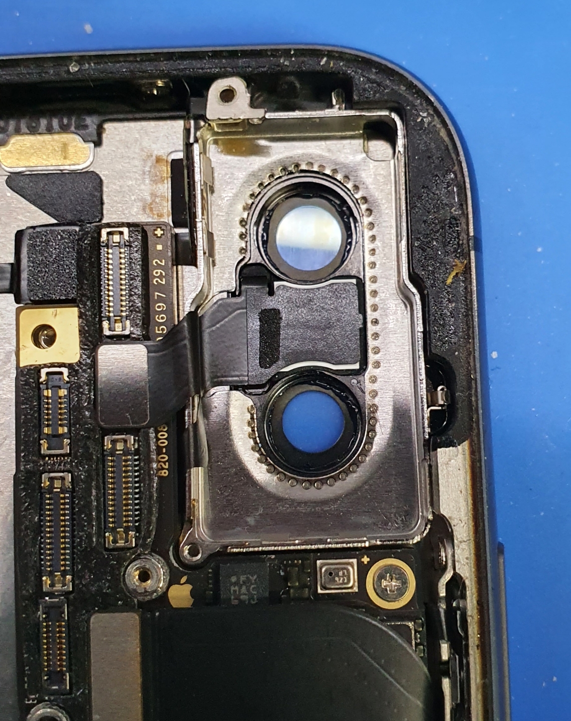 Resultaat iPhone X achtercameraglas reparatie