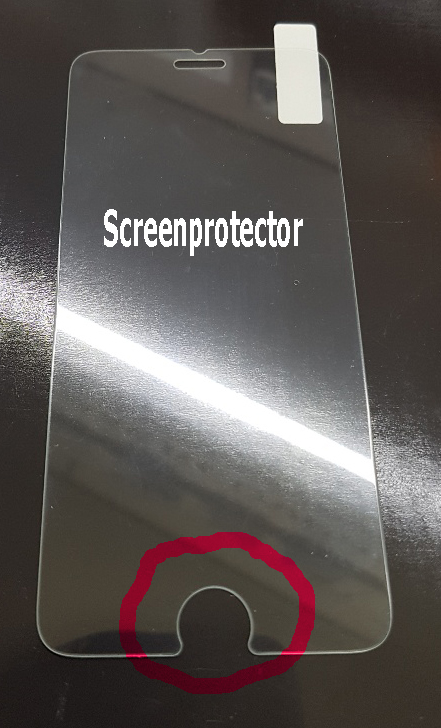 Effect iPhone screen protector op verticaal of horizontaal gepolariseerd scherm