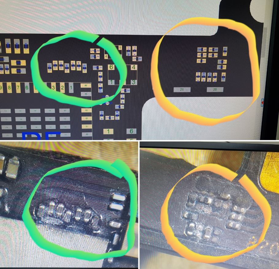 Technische tekening iPhone 7 PLUS moederbord