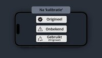 Kalibratie vanaf de iPhone 12 - Melding onbekend, gebruikt, origineel? Kalibratie vanaf de iPhone 12 - Melding onbekend, gebruikt, origineel?